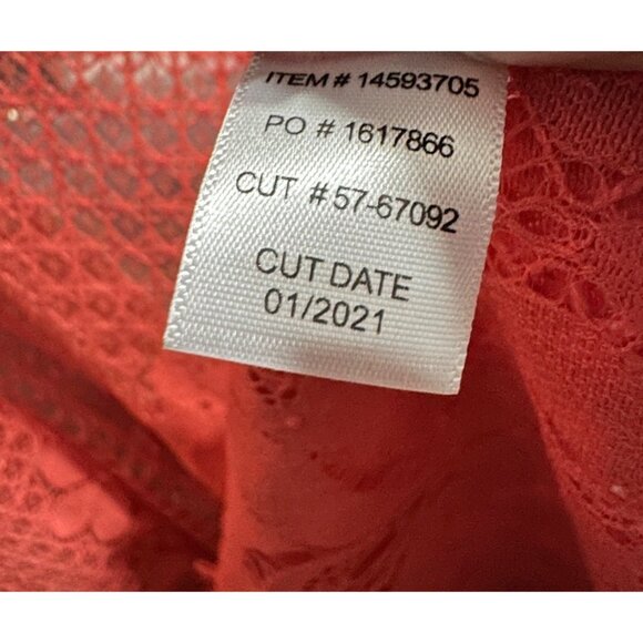 Torrid size 2 coral floral lace 3/4 sleeve open cardigan kimono tunic - Picture 8 of 9